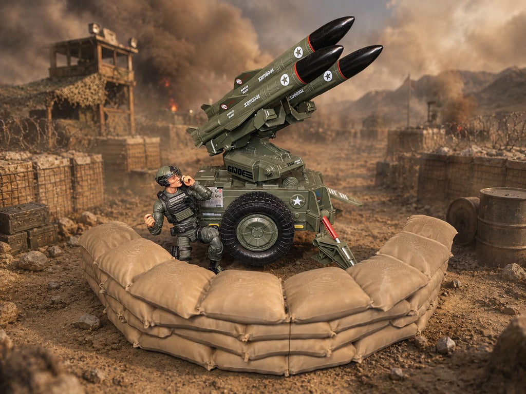 Classified-Scale Artillery Gun Nest for GI Joe Classified, Action Figure Dioramas, Display Accessory
