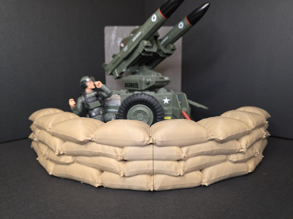 Classified-Scale Artillery Gun Nest for GI Joe Classified, Action Figure Dioramas, Display Accessory