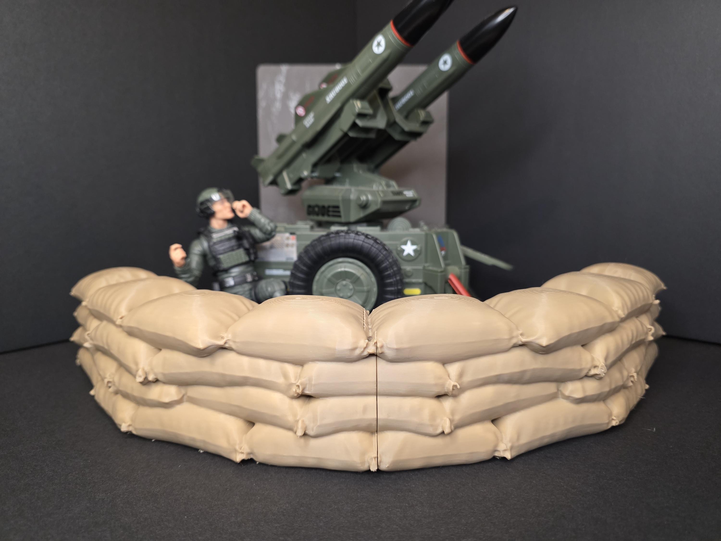Classified-Scale Artillery Gun Nest for GI Joe Classified, Action Figure Dioramas, Display Accessory