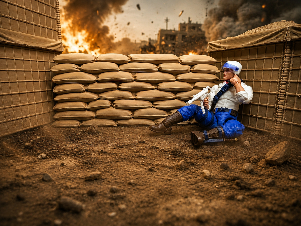 Classified-Scale Sandbag Walls – Set of 2 Diorama Barricades for 1:12 Scale 6" Action Figures