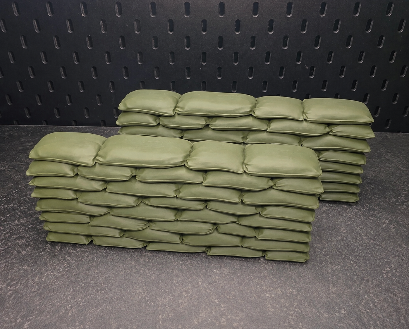 Classified-Scale Sandbag Walls – Set of 2 Diorama Barricades for 1:12 Scale 6" Action Figures