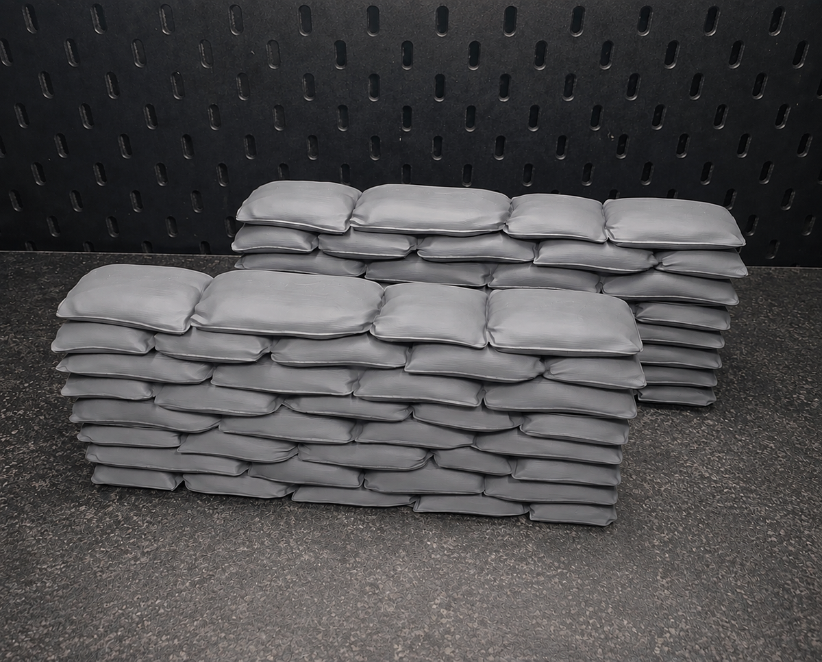 Classified-Scale Sandbag Walls – Set of 2 Diorama Barricades for 1:12 Scale 6" Action Figures