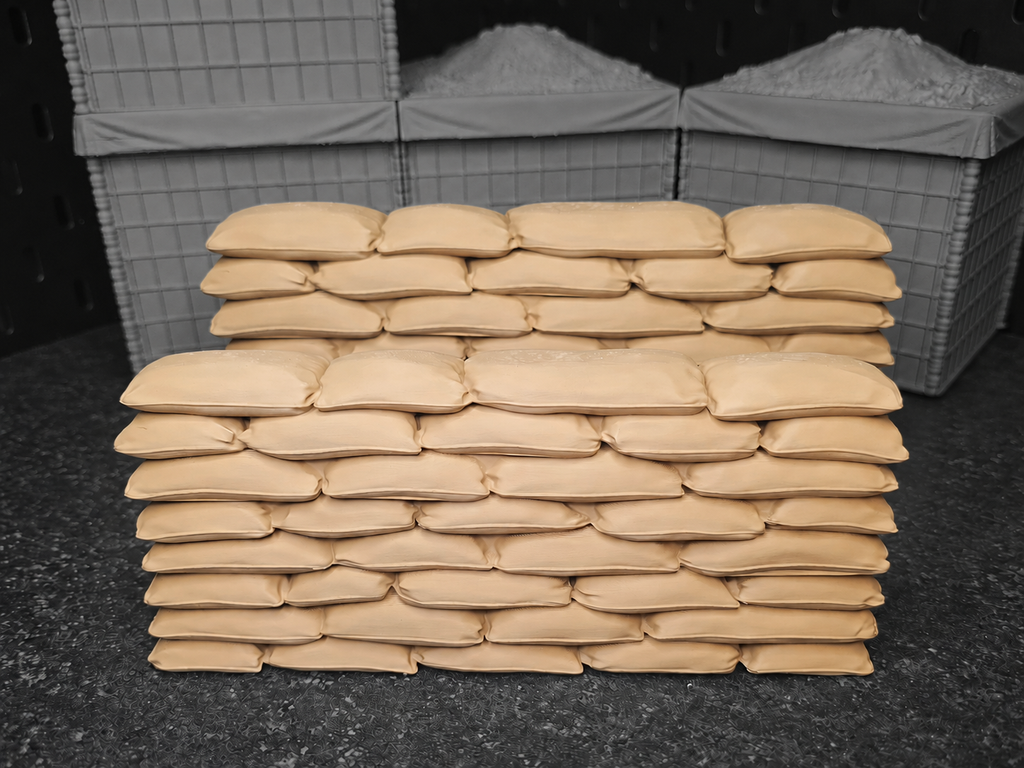 Classified-Scale Sandbag Walls – Set of 2 Diorama Barricades for 1:12 Scale 6" Action Figures