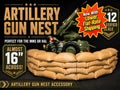 Classified-Scale Artillery Gun Nest for GI Joe Classified, Action Figure Dioramas, Display Accessory