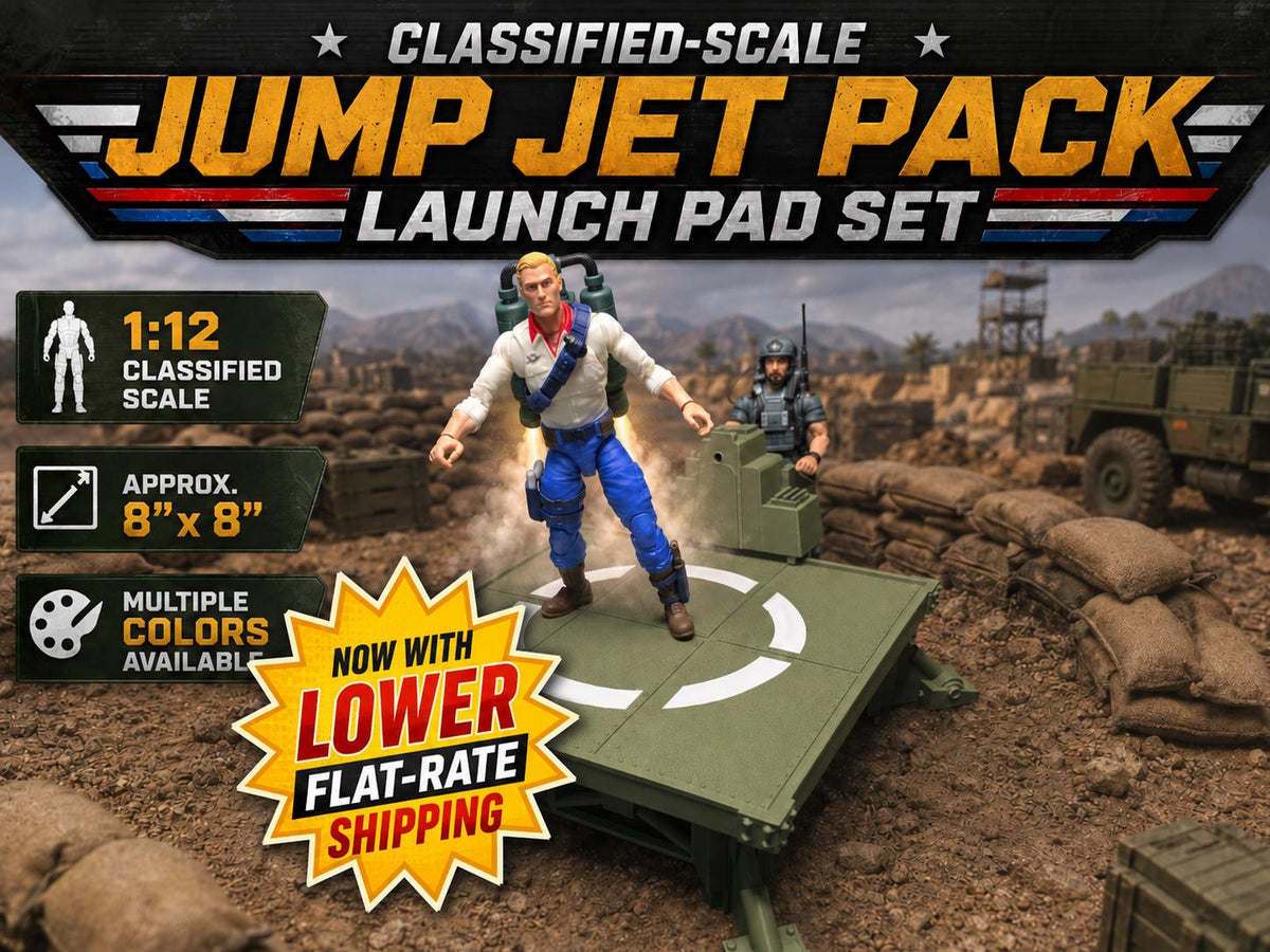 Classified-Scale JUMP Jet Pack Launch Pad for 1:12 Scale Action Figures