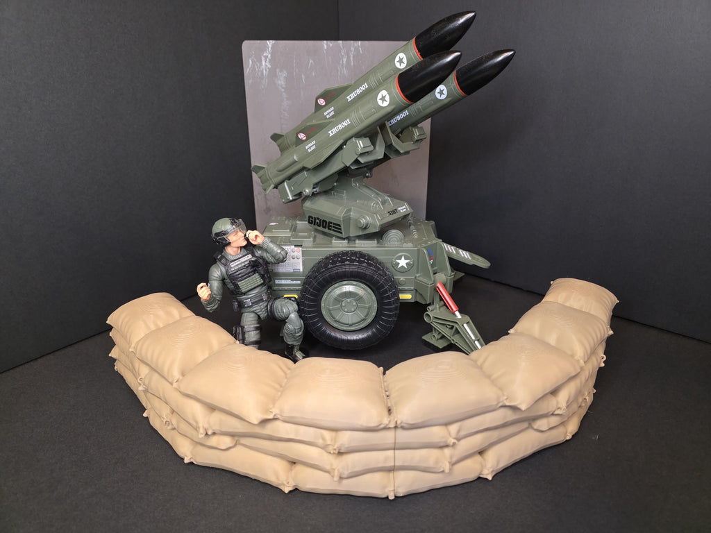 Classified-Scale Artillery Gun Nest for GI Joe Classified, Action Figure Dioramas, Display Accessory
